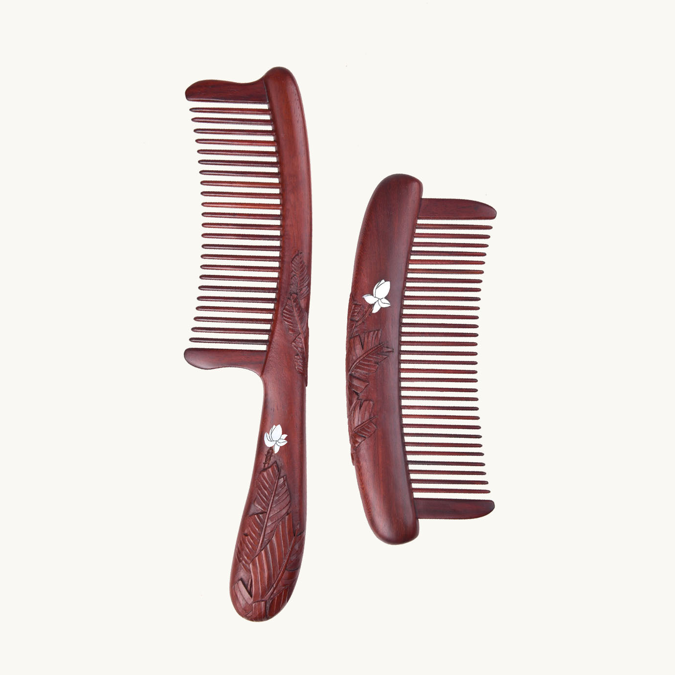 Juego de peines de madera roja para el cabello Juego de peines de madera roja para el cabello