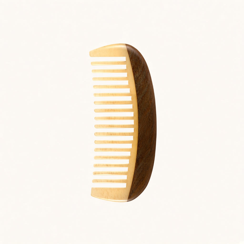 Peineta de cuerno de oveja y madera Peineta de cuerno de oveja y madera