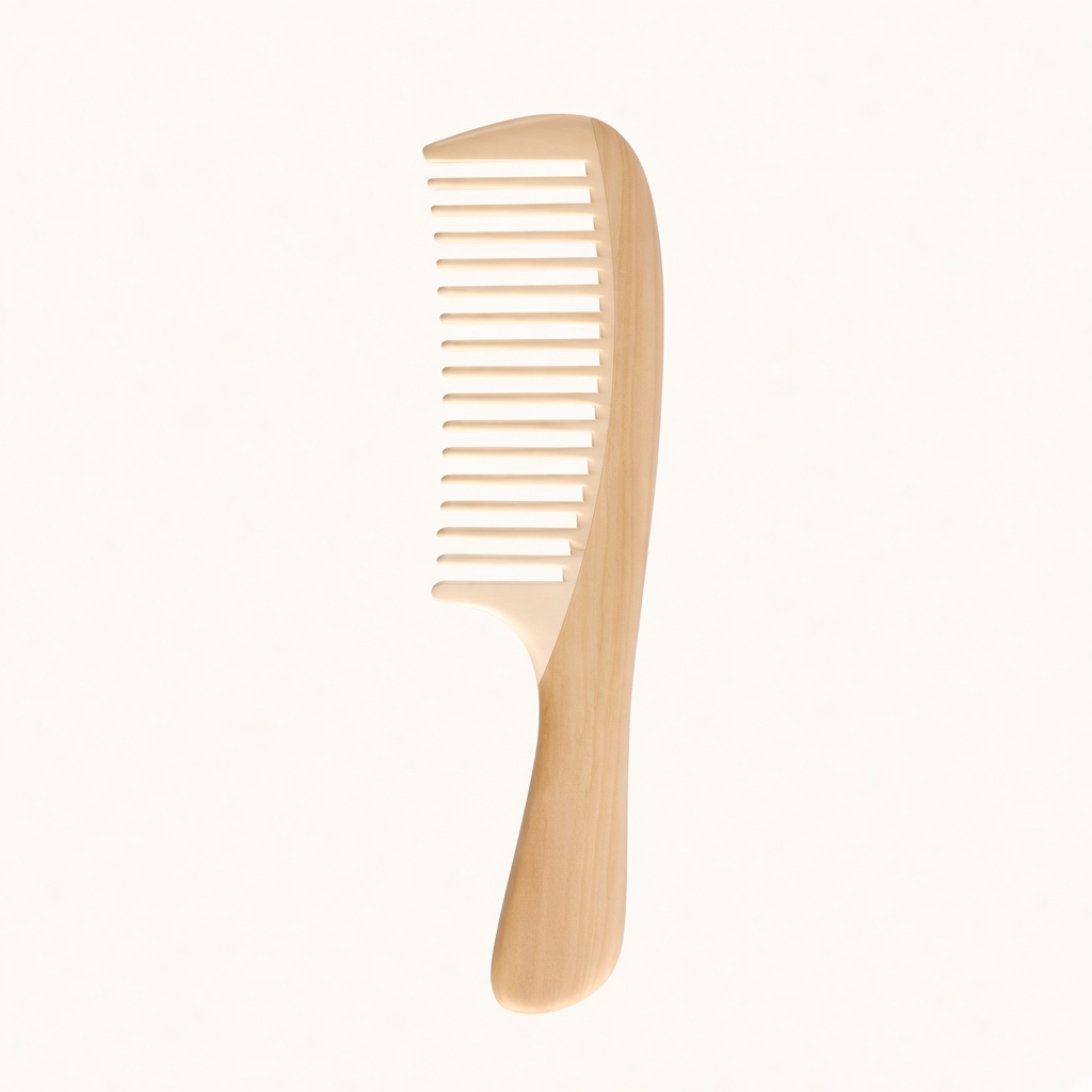 Peineta de madera de dientes anchos Peineta de madera de dientes anchos